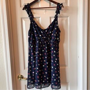 Madewell Navy Floral Sleeveless Dress – Size 12